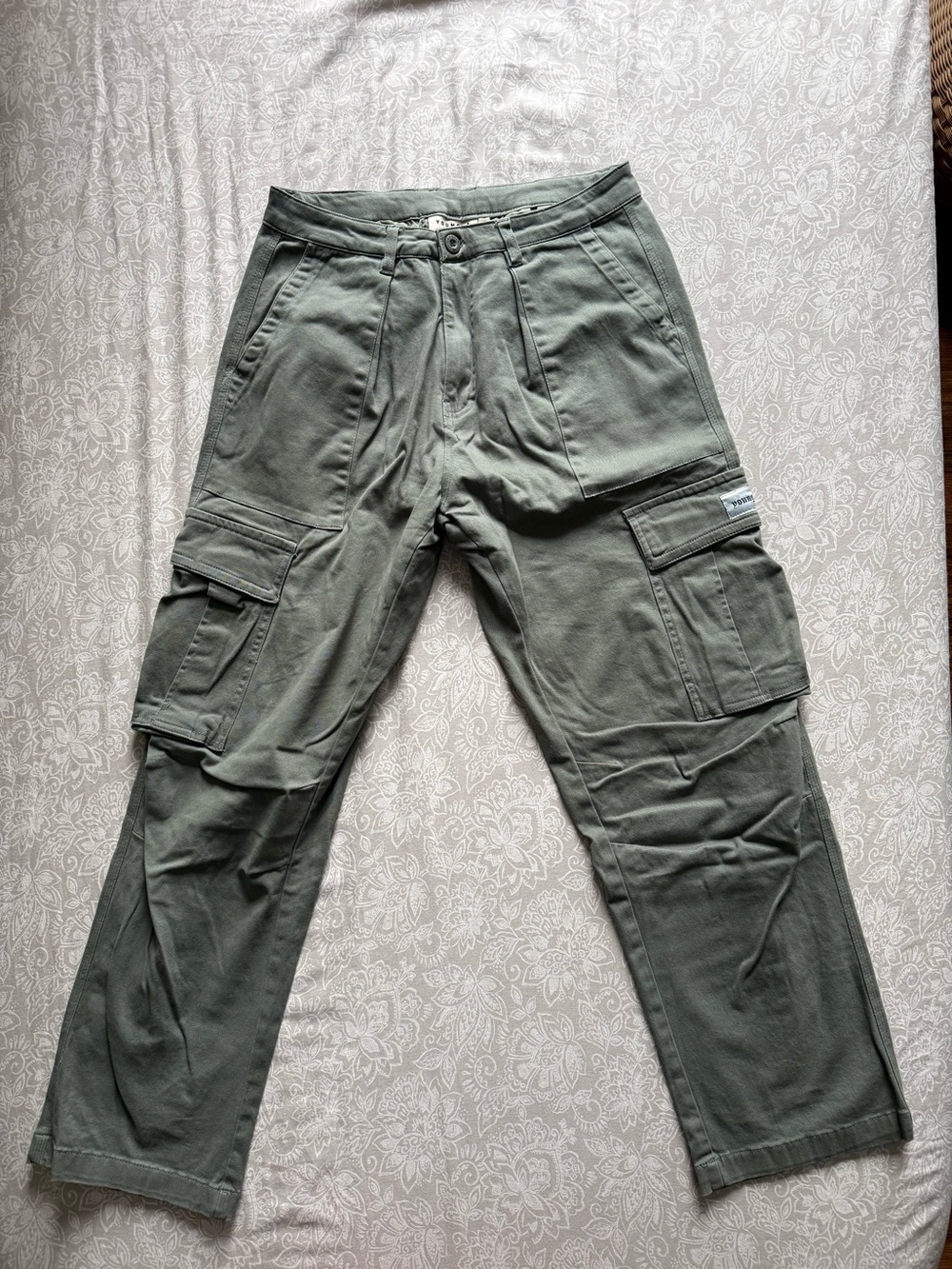 YoungLA Olive Cargo Pants with Utility Pockets